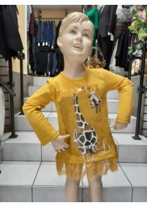 okkersárga kislány ruha 
