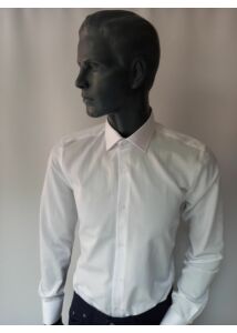 Férfi karcsúsított hosszú ujjú fehér ing 