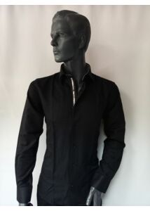 fekete karcsúsított férfi ing