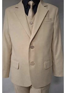 bézs slim fit fiú öltöny esküvőre – ANNBOR  