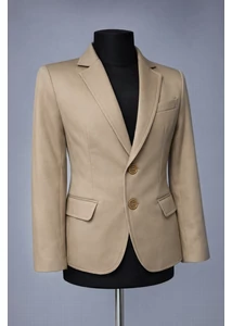 ANNBOR világos mogyoró karcsúsított fiú zakó