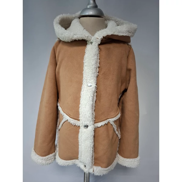 bébi kislány mű irha kiskabát