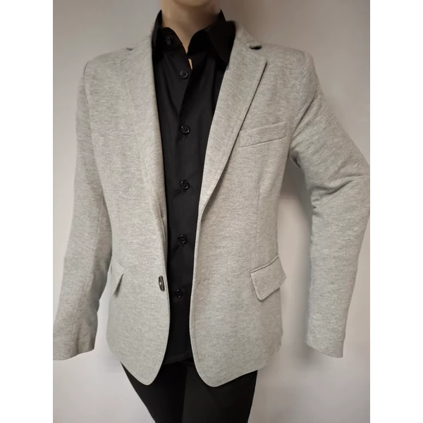 világos szürke pamut fiú zakó