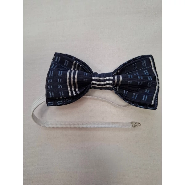 Sötétkék mintás gyerek csokornyakkendő fiúknak